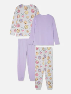 Schlafanzüge Und Nachtwäsche|Primark Schlafanzug Mit Bubble-Tea-Muster, 2er-Pack Multi