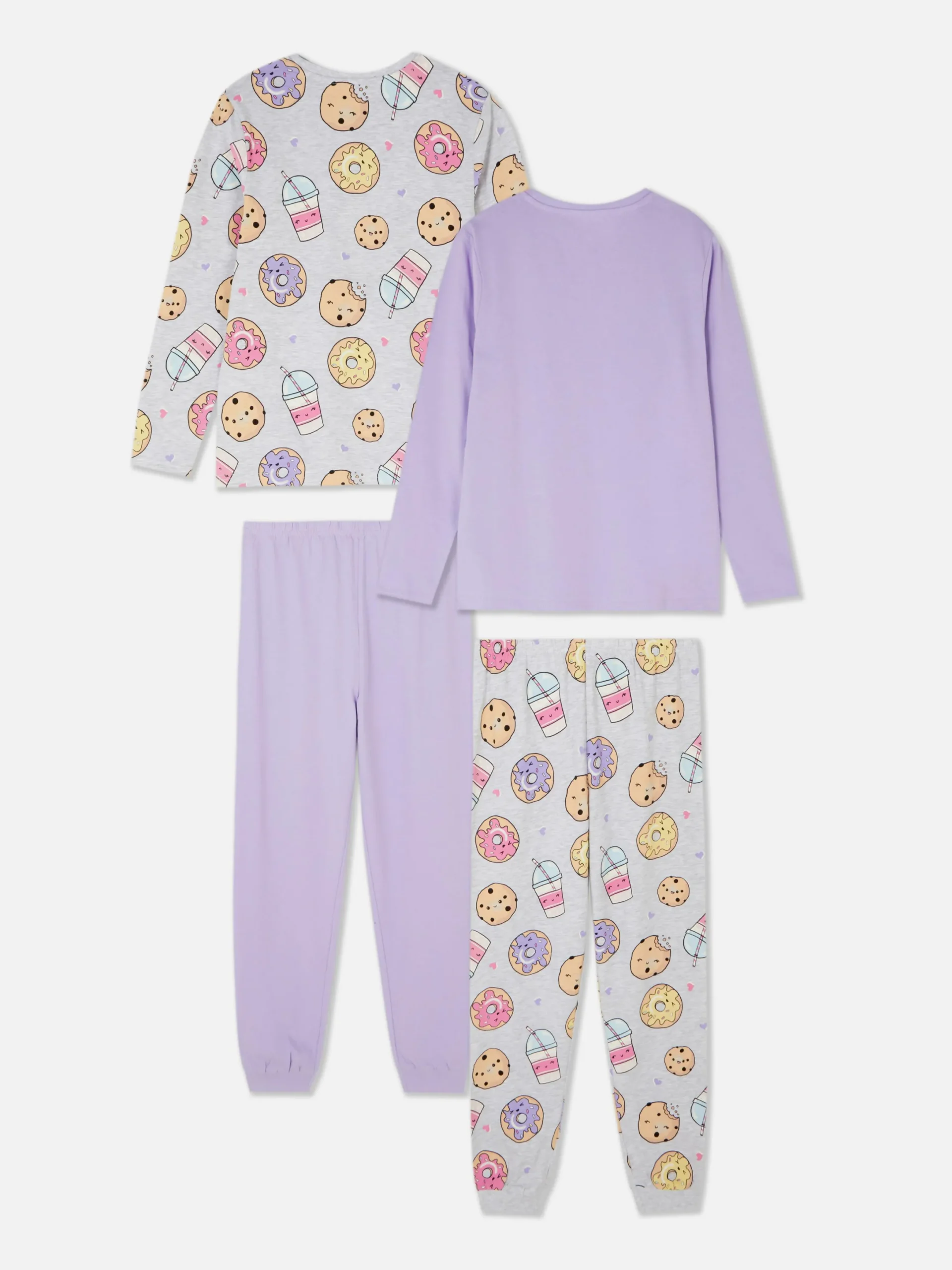 Schlafanzüge Und Nachtwäsche|Primark Schlafanzug Mit Bubble-Tea-Muster, 2er-Pack Multi