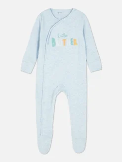 Babygirls Und Strampler|Primark Schlafanzug Mit „Little Brother“-Stickerei Blau