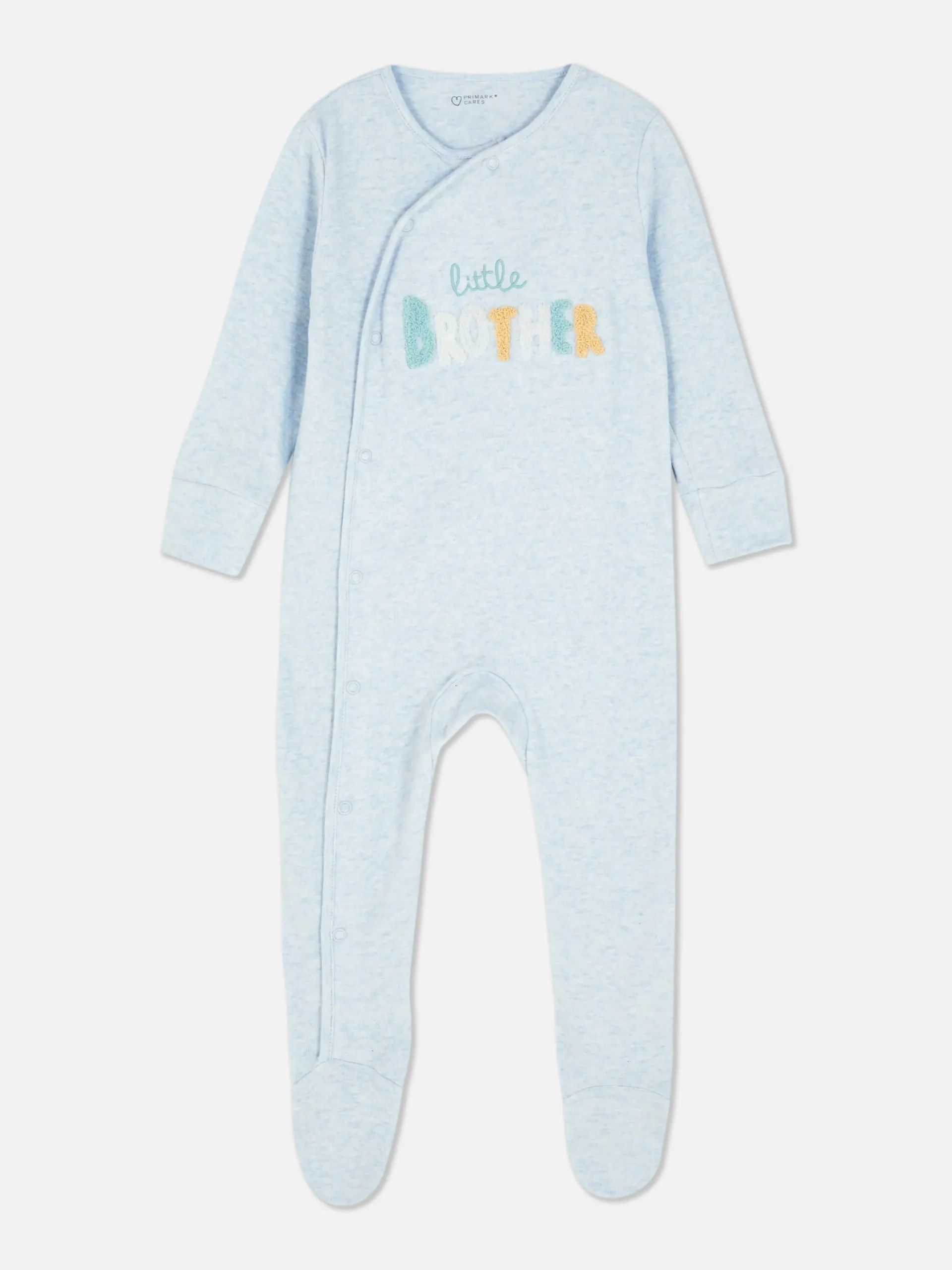 Babygirls Und Strampler|Primark Schlafanzug Mit „Little Brother“-Stickerei Blau