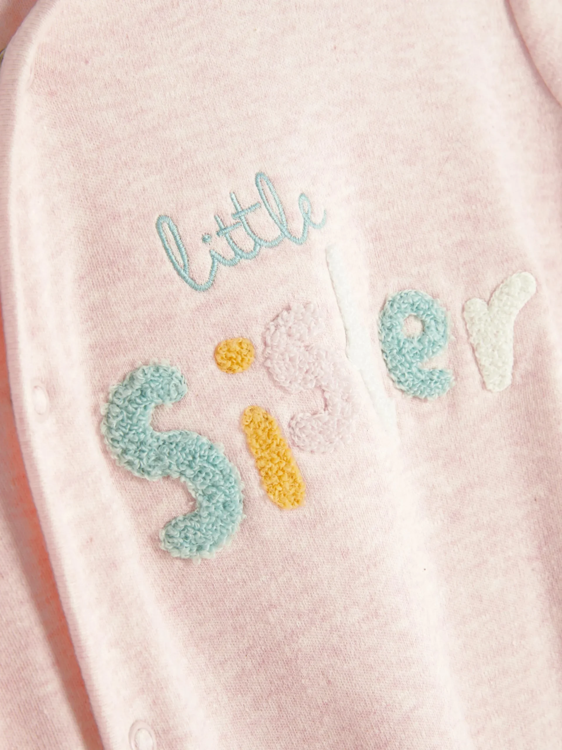 Babygirls Und Strampler|Primark Schlafanzug Mit „Little Sister“-Stickerei Rosa
