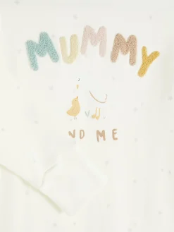 Babygirls Und Strampler|Primark Schlafanzug Mit Mummy And Me-Schriftzug Weiß