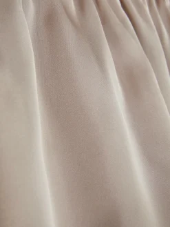 Schlafanzughosen|Primark Schlafanzug-Shorts Aus Satin Mit Spitzenbesatz Mokkafarben