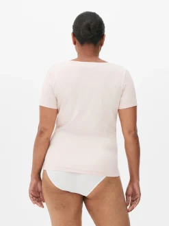 Schlafanzugoberteile|Primark Schlafanzugtop Mit U-Ausschnitt Für Die Wechseljahre Rosa