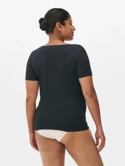 Schlafanzugoberteile|Primark Schlafanzugtop Mit U-Ausschnitt Für Die Wechseljahre Schwarz
