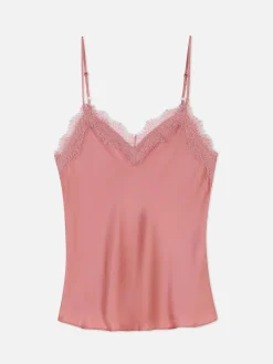 Schlafanzugoberteile|Primark Schlafanzug-Trägertop Mit Spitzenbesatz Rosa