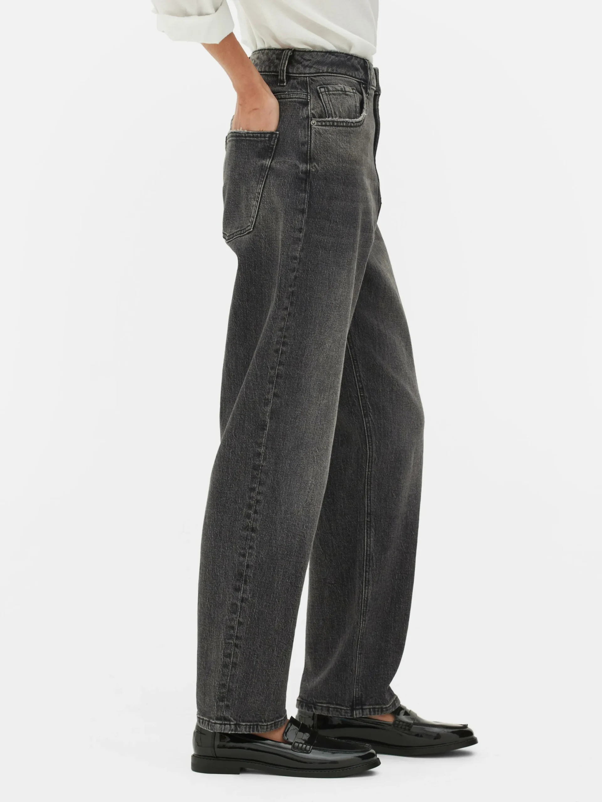Denim|Jeans|Primark Schmal Geschnittene Jeans Mit Geradem Bein Dunkelgrau
