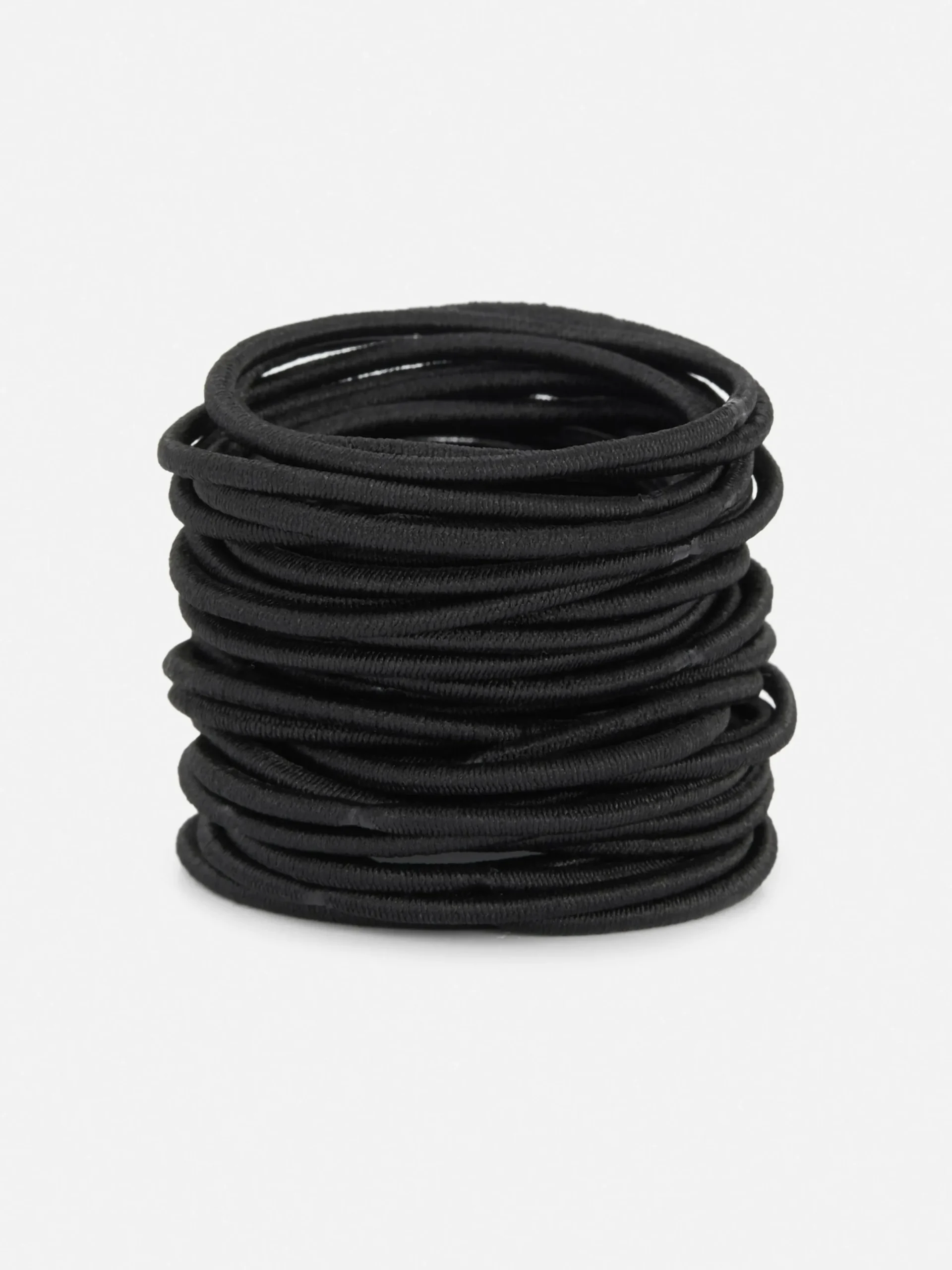 Haarschmuck|Primark Schmale Haargummis, 60er-Pack Schwarz
