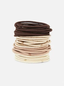 Haarschmuck|Primark Schmale Haargummis, 60er-Pack Braun