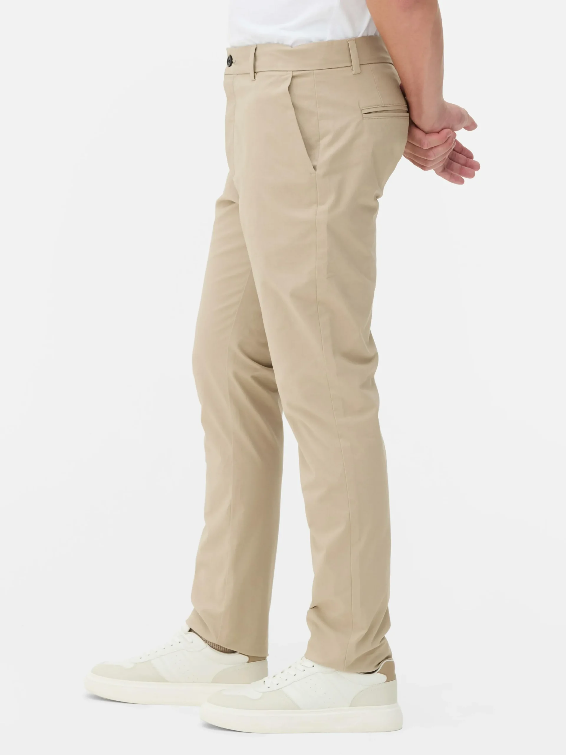 Hosen|Primark Schmale Stretch-Chinohose Steinfarben