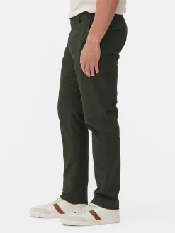 Hosen|Primark Schmale Stretch-Chinohose Khakifarben