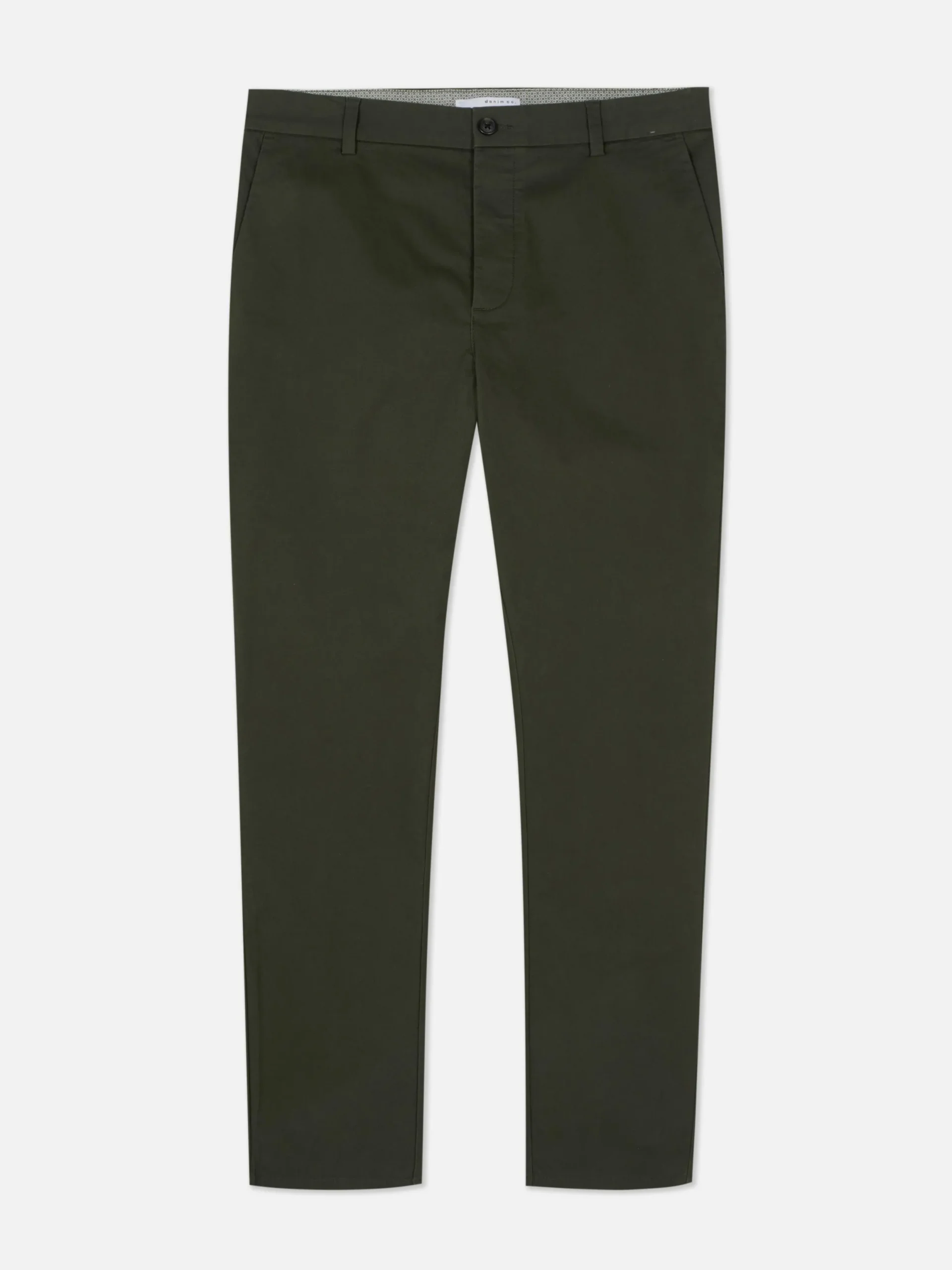 Hosen|Primark Schmale Stretch-Chinohose Khakifarben