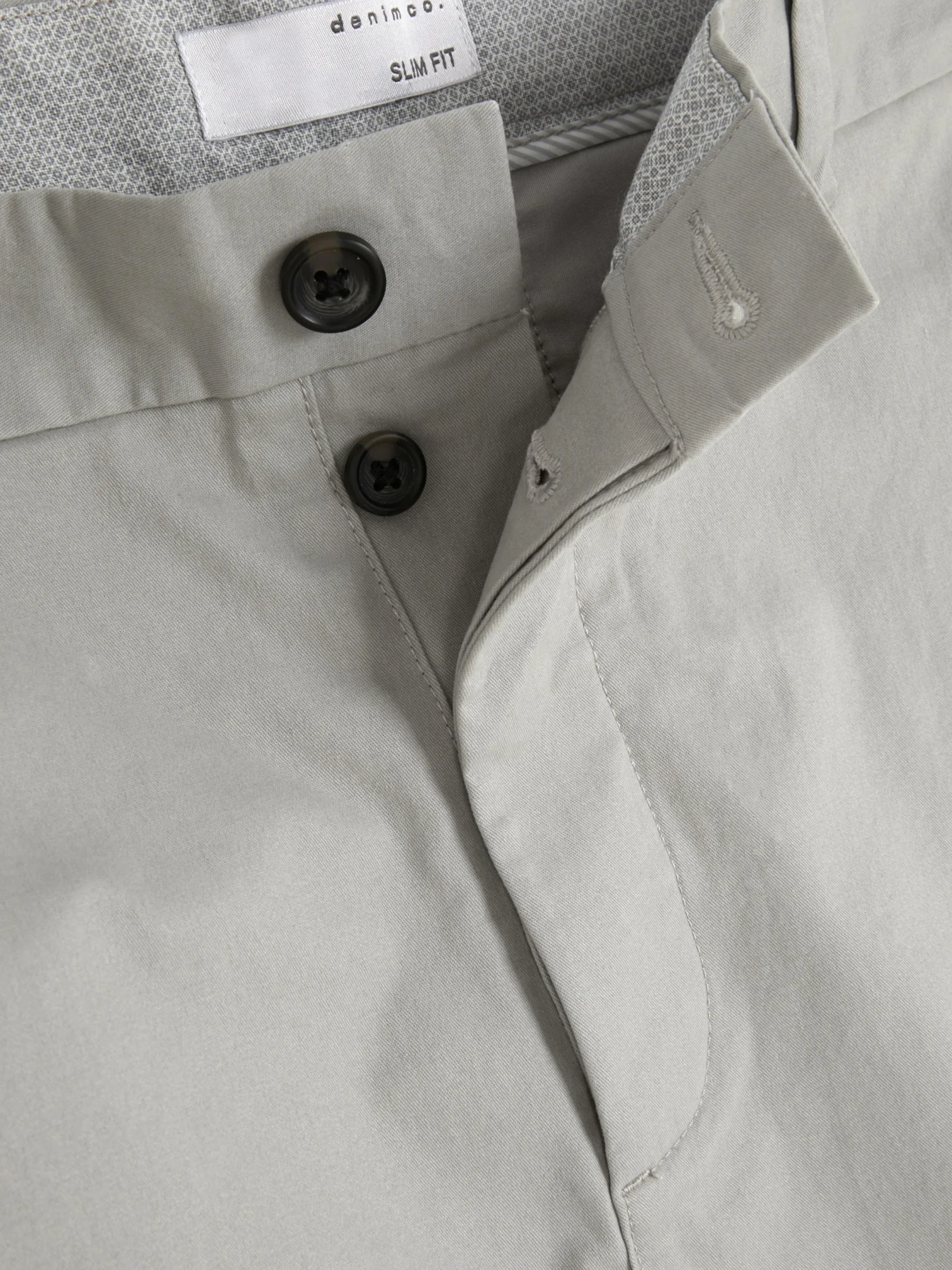 Hosen|Primark Schmale Stretch-Chinohose Hellgrau