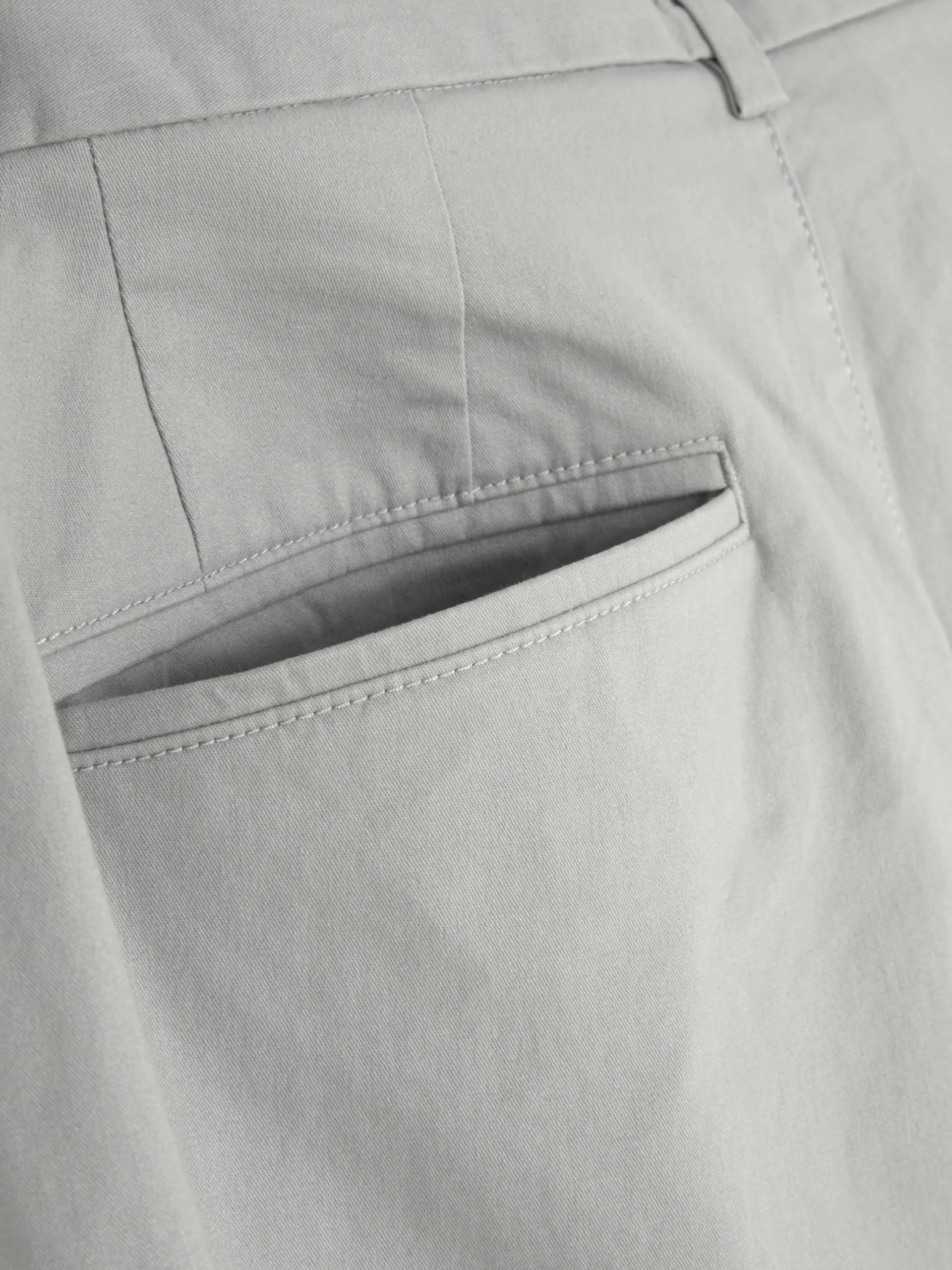 Hosen|Primark Schmale Stretch-Chinohose Hellgrau