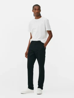 Hosen|Primark Schmale Stretch-Chinohose Schwarz