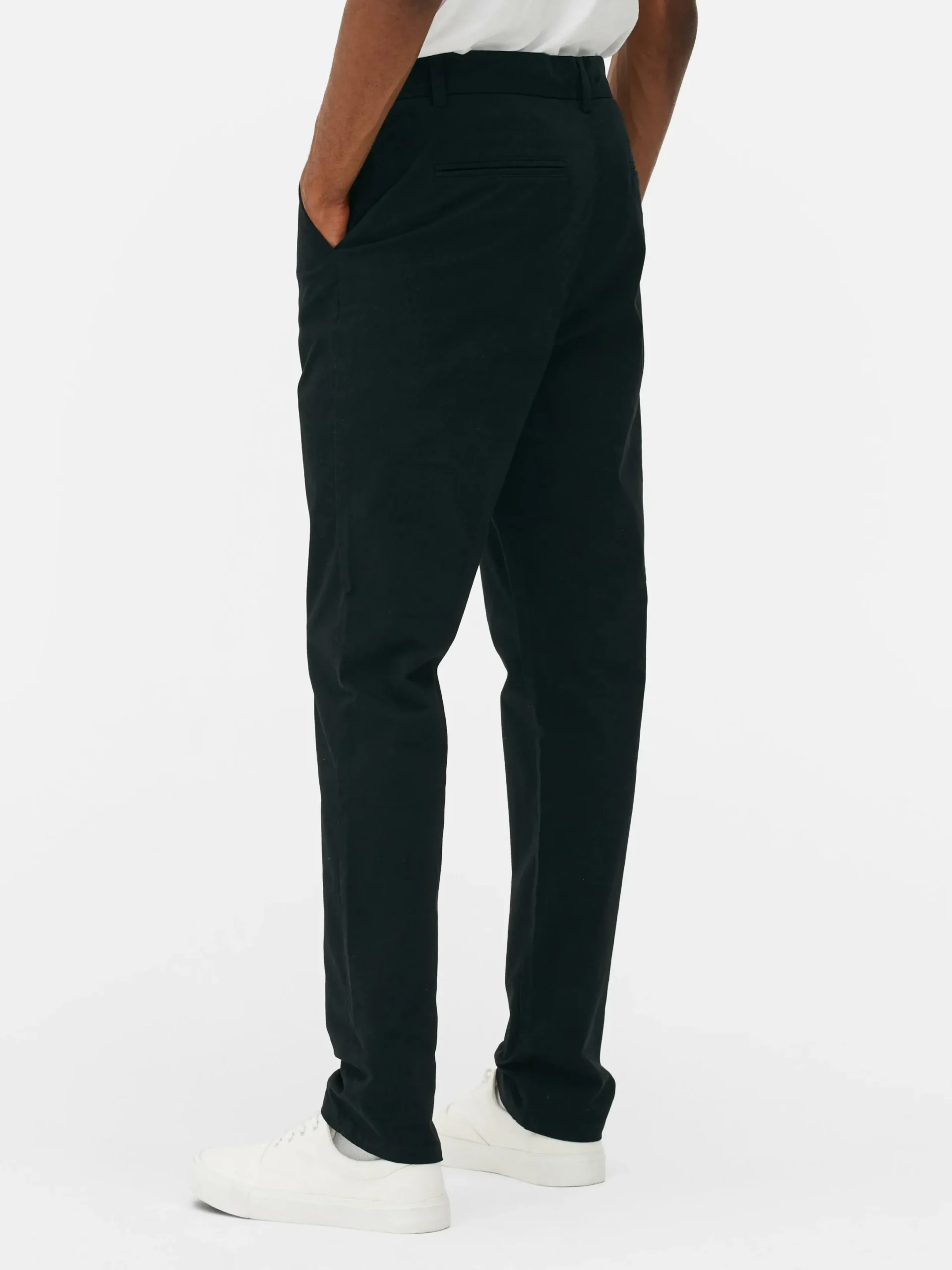 Hosen|Primark Schmale Stretch-Chinohose Schwarz