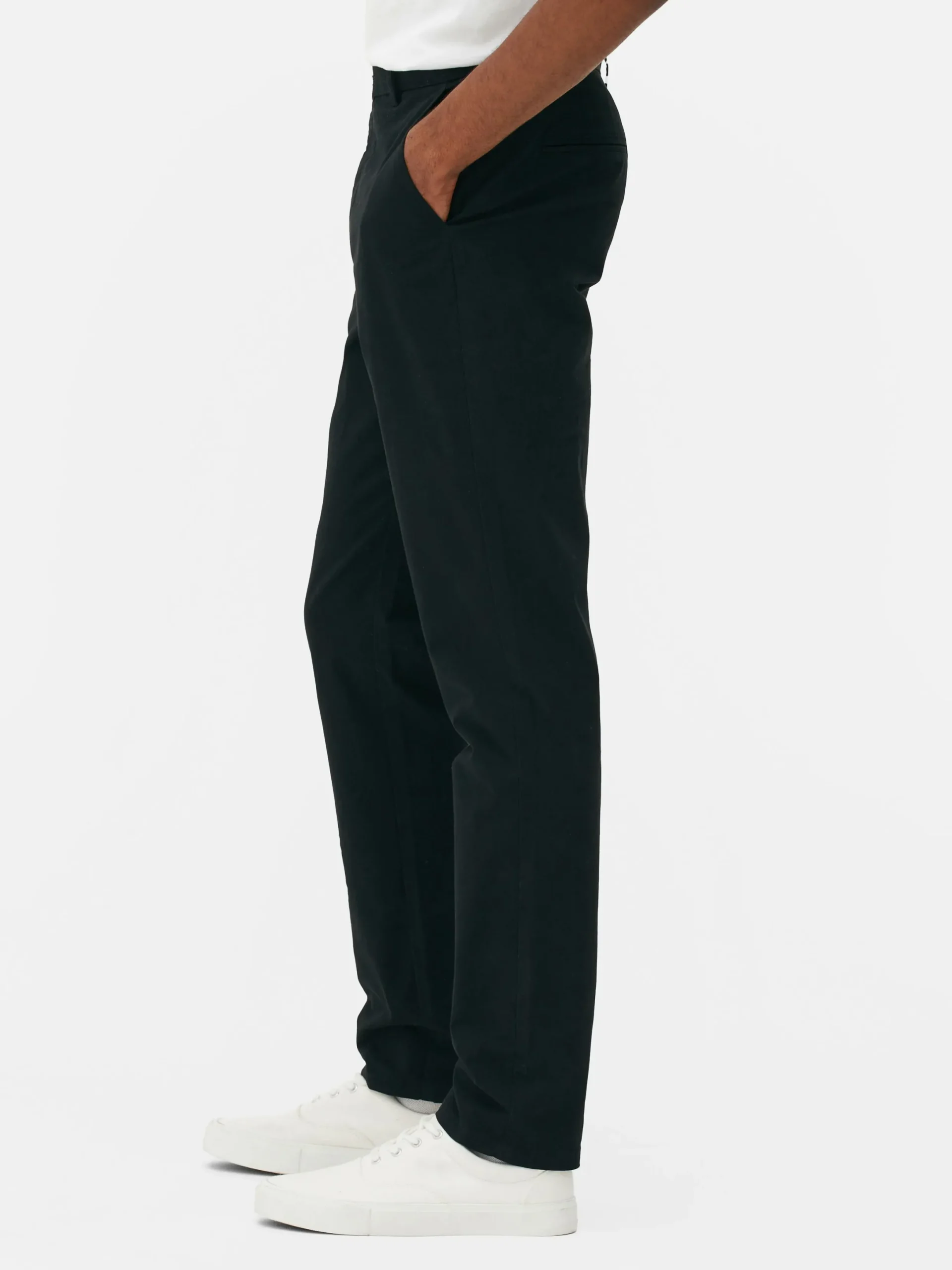 Hosen|Primark Schmale Stretch-Chinohose Schwarz