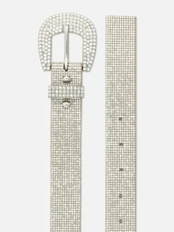 Gürtel|Primark Schnallengürtel Mit Strass Silber