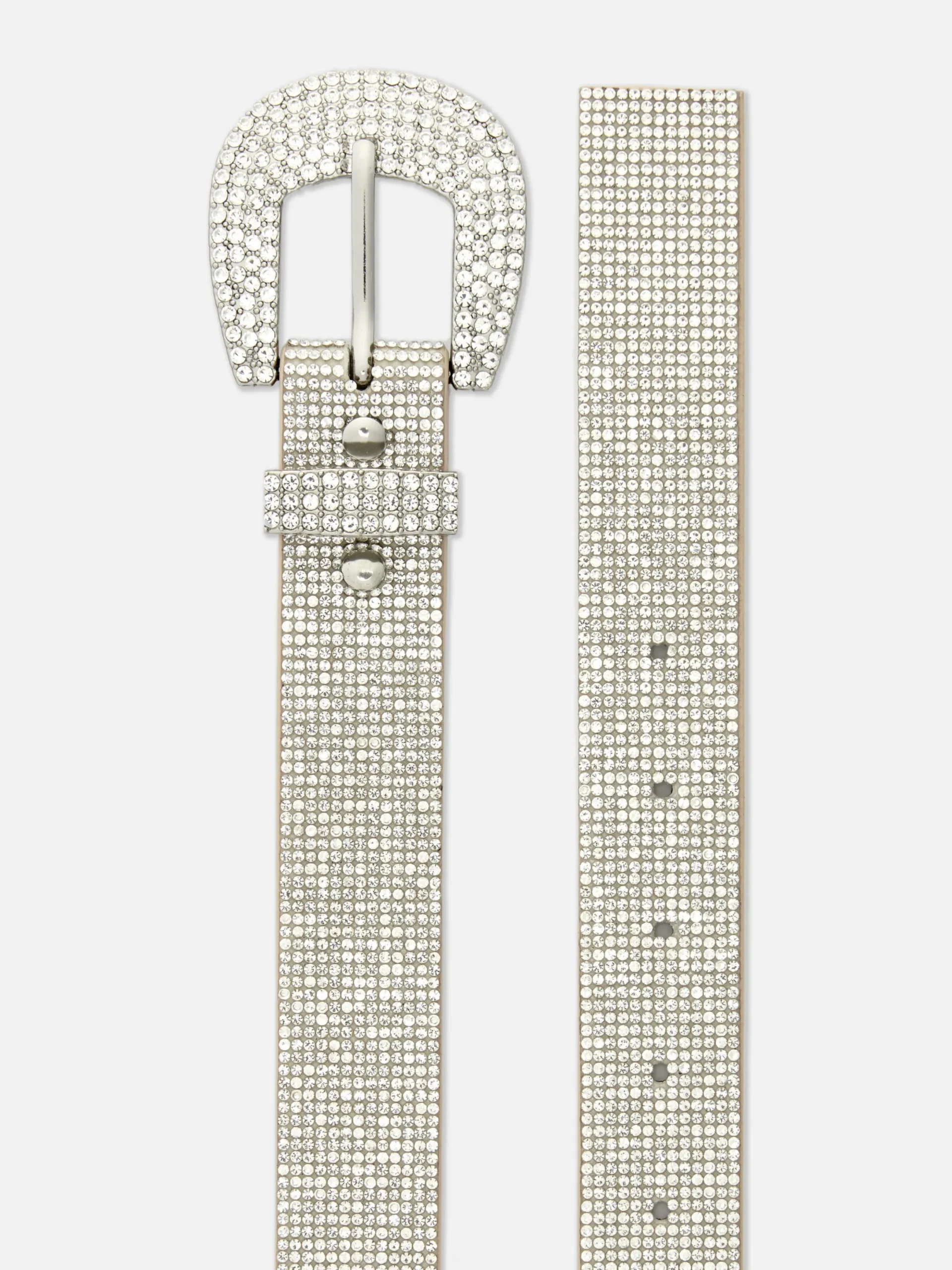 Gürtel|Primark Schnallengürtel Mit Strass Silber