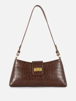 Taschen Und Portemonnaies|Primark Schultertasche In Kroko-Optik Braun