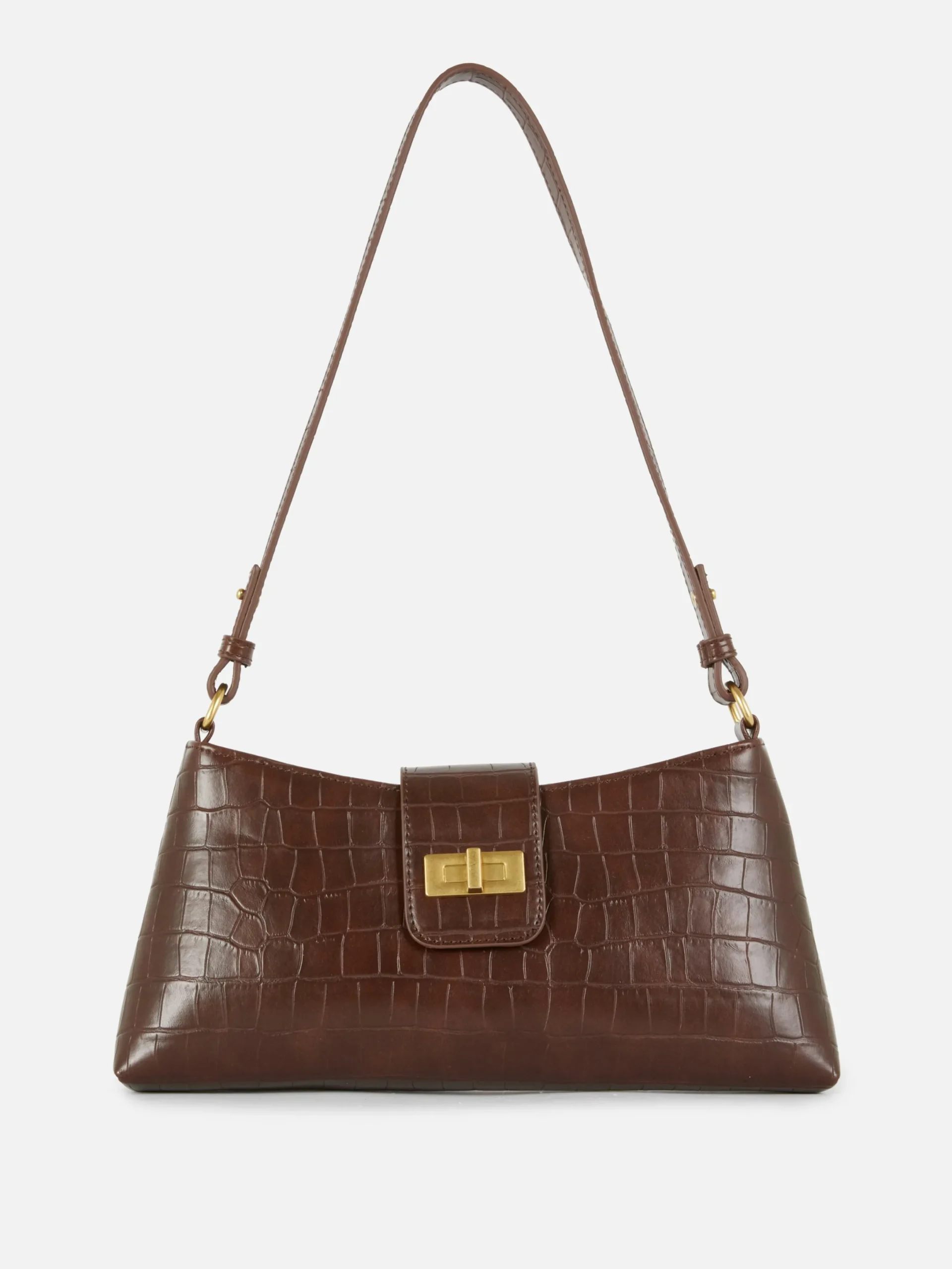 Taschen Und Portemonnaies|Primark Schultertasche In Kroko-Optik Braun
