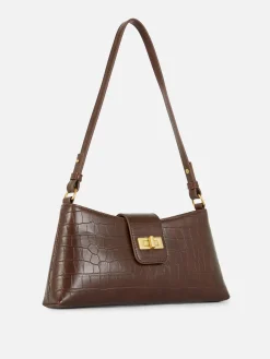 Taschen Und Portemonnaies|Primark Schultertasche In Kroko-Optik Braun