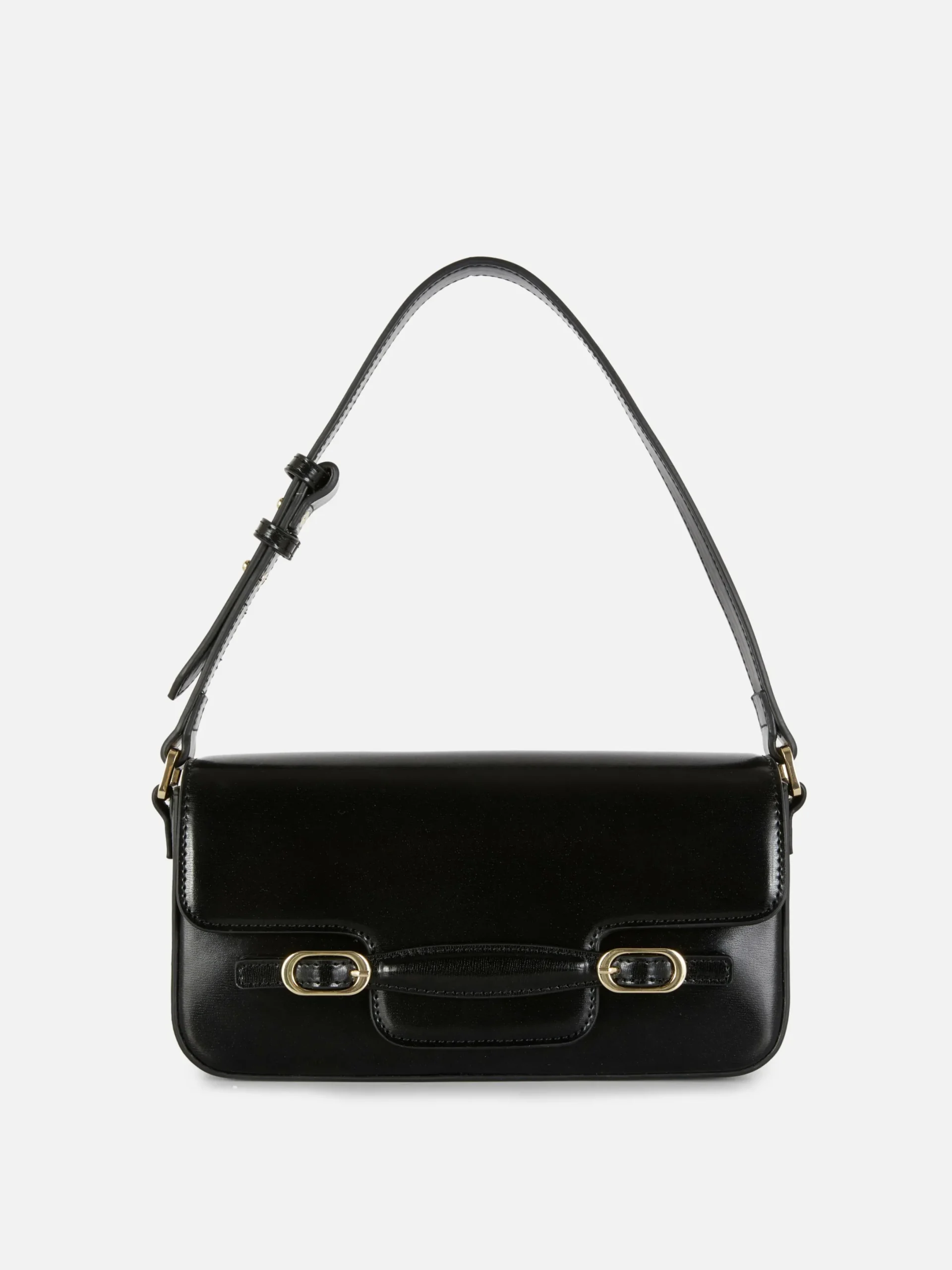 Gothic-Kleidung|Taschen Und Portemonnaies|Primark Schultertasche Mit Zierschnallen Schwarz