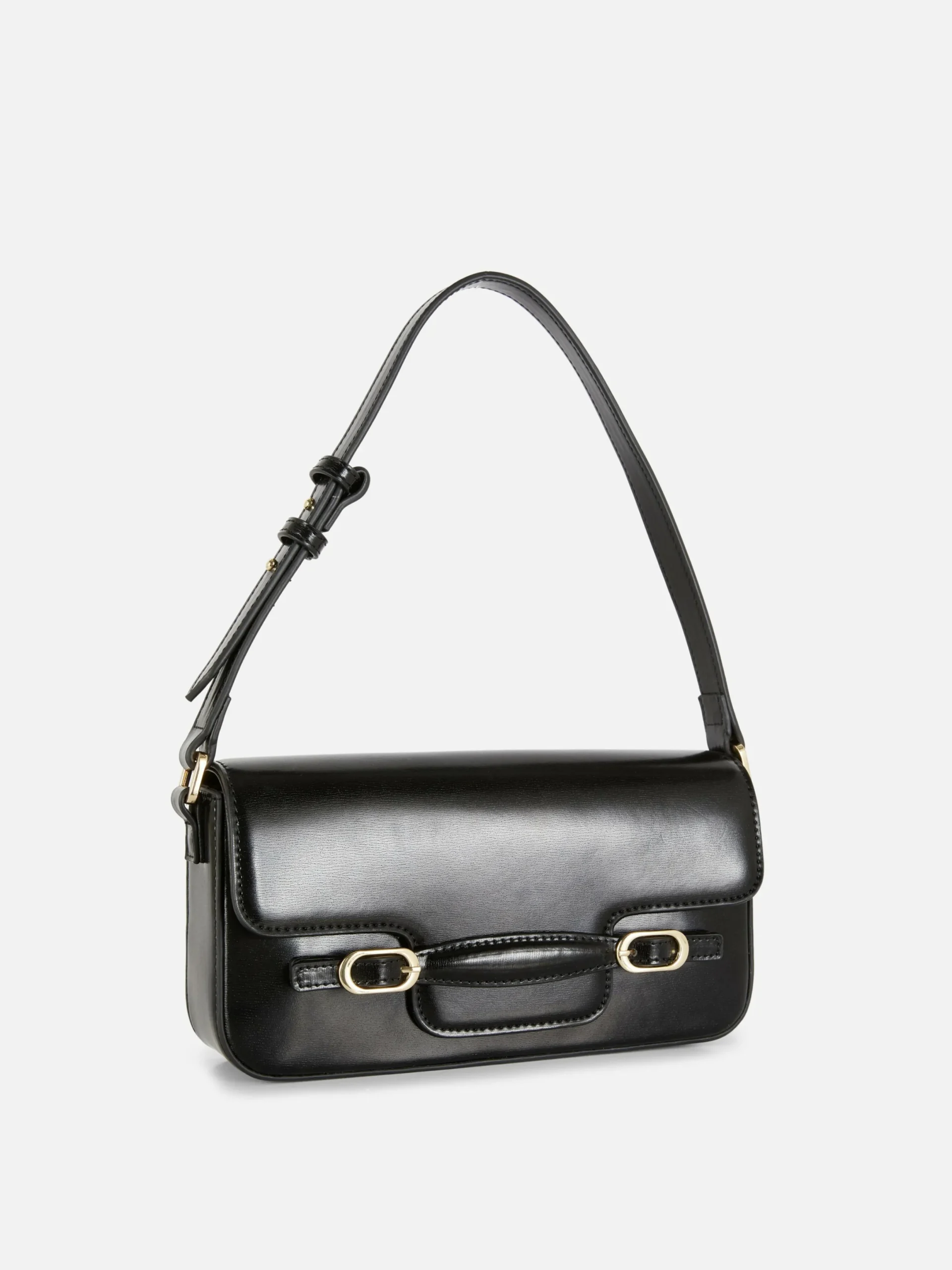 Gothic-Kleidung|Taschen Und Portemonnaies|Primark Schultertasche Mit Zierschnallen Schwarz