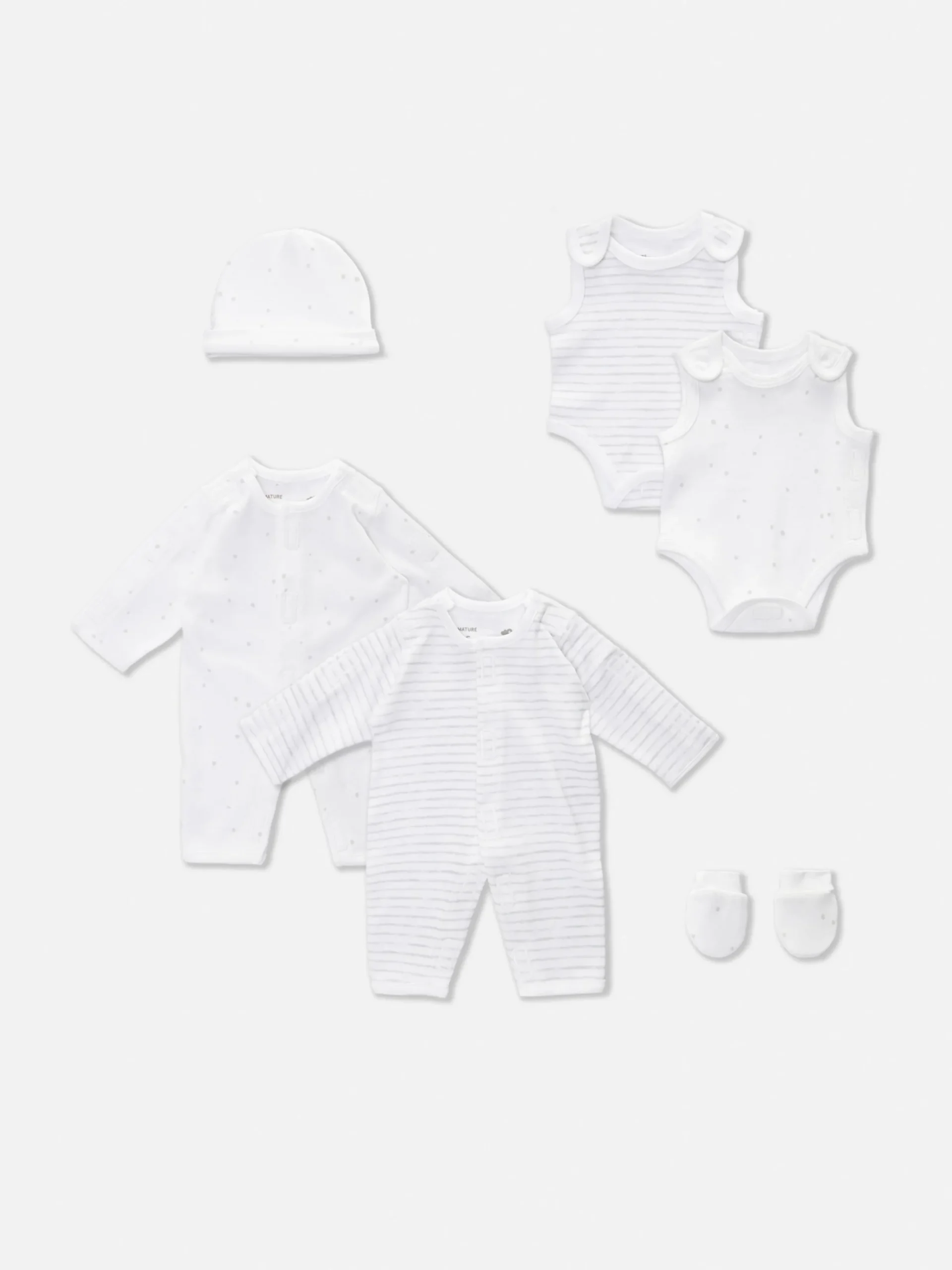 Sets Und Outfits|Primark Sechsteiliges Starter-Set Für Frühchen Weiß