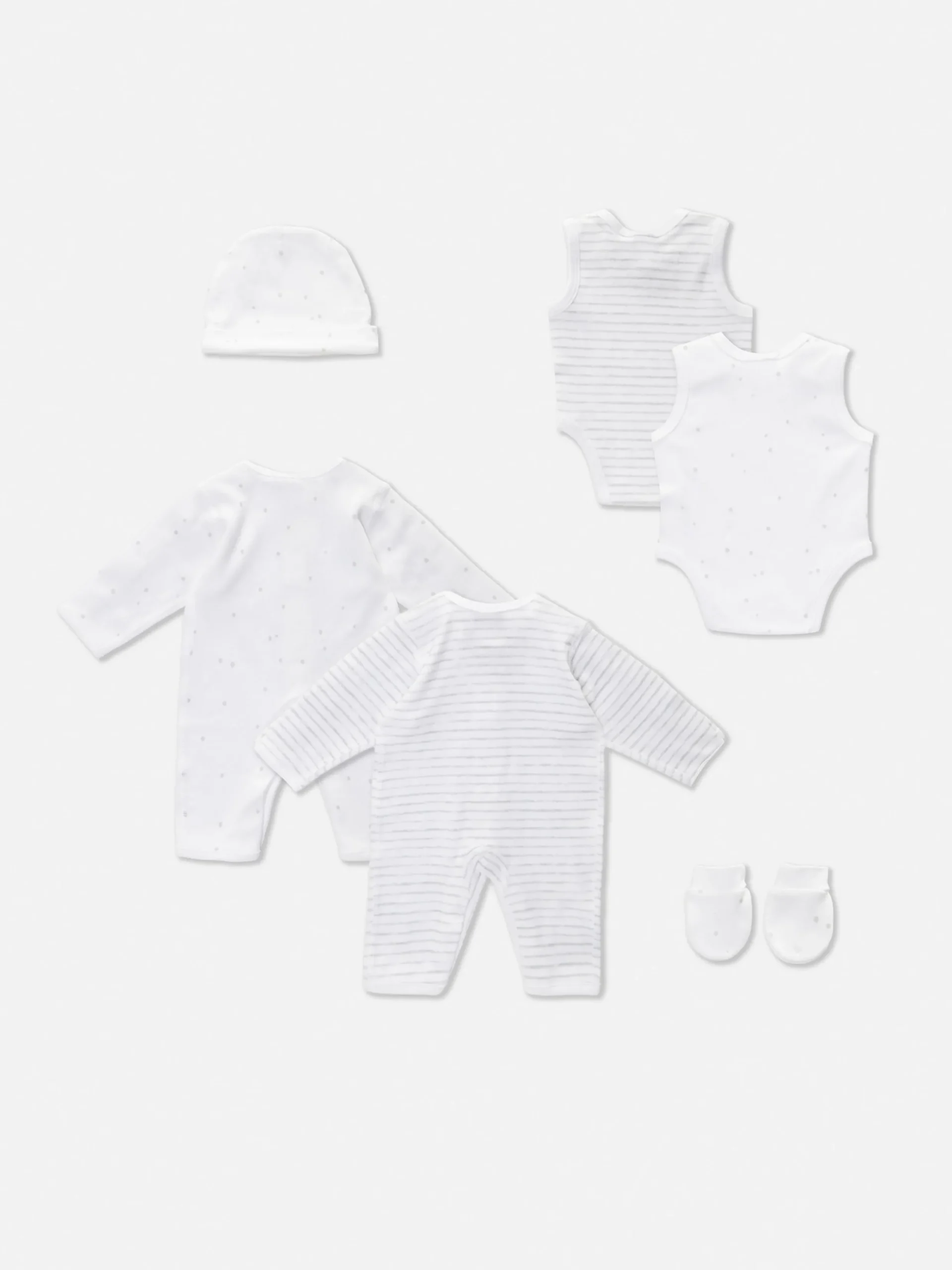 Sets Und Outfits|Primark Sechsteiliges Starter-Set Für Frühchen Weiß