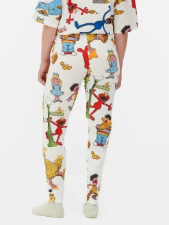 Schlafanzughosen|Primark „Sesamstraße“ Schlafanzugleggings Weiß