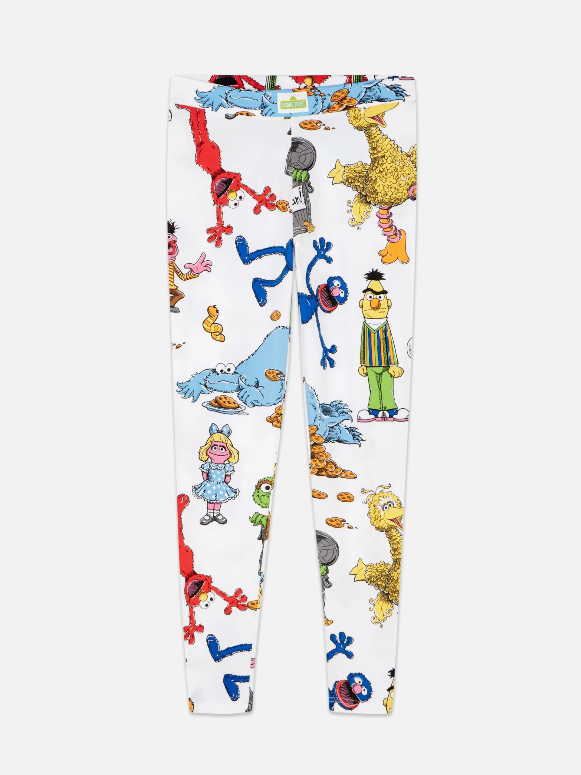 Schlafanzughosen|Primark „Sesamstraße“ Schlafanzugleggings Weiß