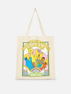 Taschen Und Portemonnaies|Primark „Sesamstraße“ Tragetasche Aus Canvas Naturfarben