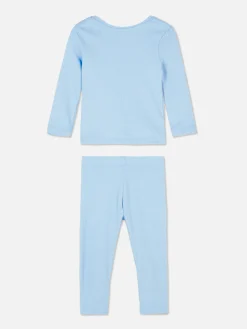 Sets Und Outfits|Primark Set Aus Geripptem T-Shirt Und Leggings Hellblau