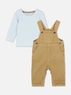 Sets Und Outfits|Primark Set Aus Langarmshirt Und Latzhose Steinfarben