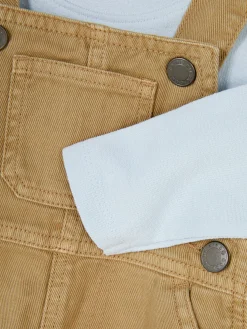 Sets Und Outfits|Primark Set Aus Langarmshirt Und Latzhose Steinfarben