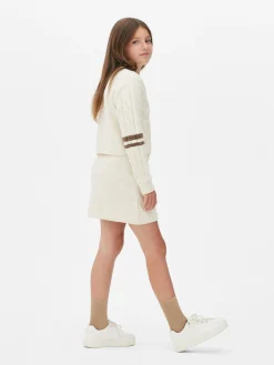 Sets Und Outfits|Primark Set Aus Strickpullover Und Rock Mit Zopfmuster Ecrufarben