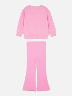 Sets Und Outfits|Primark Set Aus Sweatshirt Und Ausgestellter Leggings Rosa