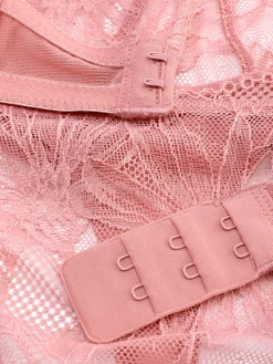 Dessous-Sets|Primark Set Aus Ungepolstertem Spitzen-BH Und Tanga Hellrosa
