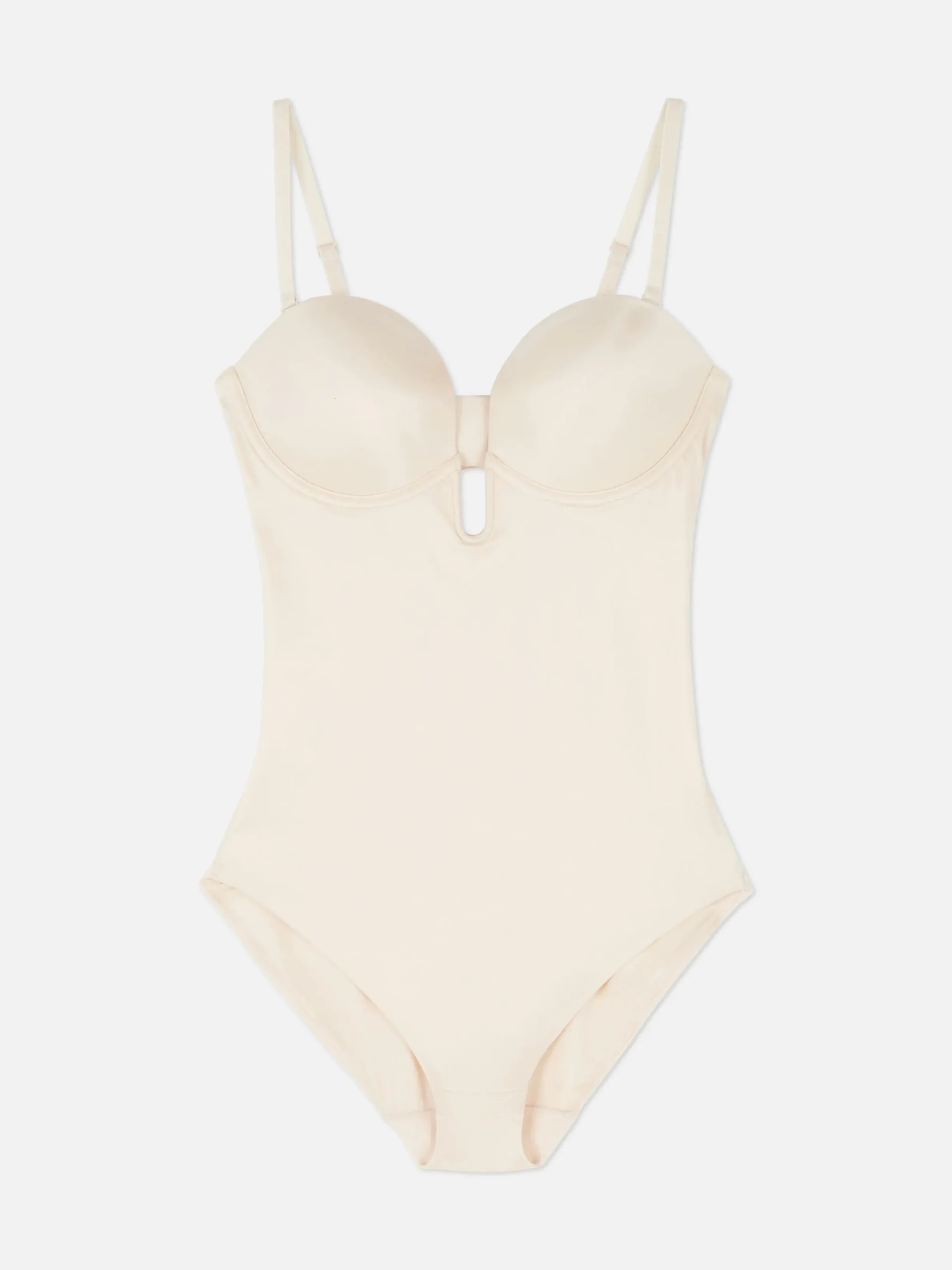 Shapewear|Primark Shapewear-Body Mit Körbchen Und Tiefem Ausschnitt Austerfarben