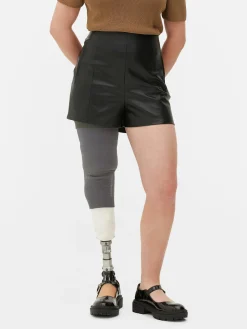 Shorts|Primark Shorts Aus Kunstleder Schwarz