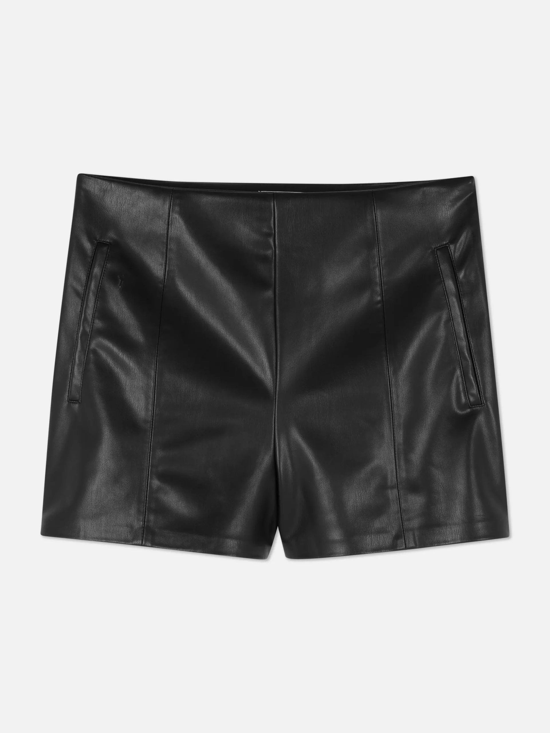 Shorts|Primark Shorts Aus Kunstleder Schwarz