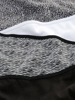 Slips|Primark Shorts Für Jeden Tag, 4er-Pack Schwarz/Weiß