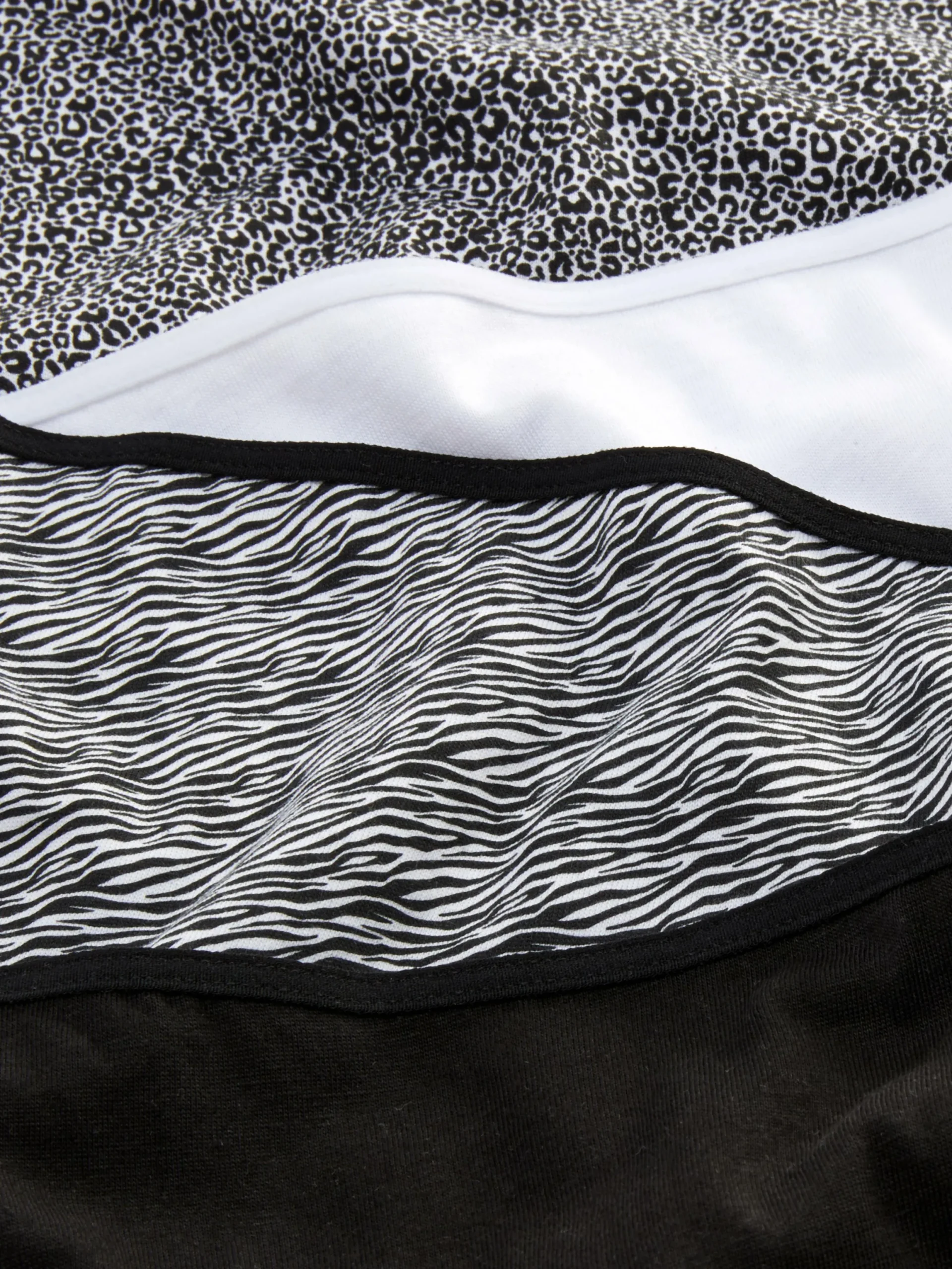 Slips|Primark Shorts Für Jeden Tag, 4er-Pack Schwarz/Weiß
