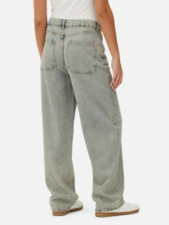 Jeans|Primark Skater-Jeans Im Used-Look Hellblau
