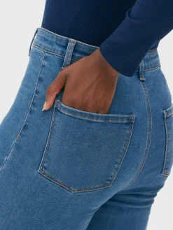 Denim|Jeans|Primark Skinny-Jeans Mit Mittelhohem Bund Mittelblau