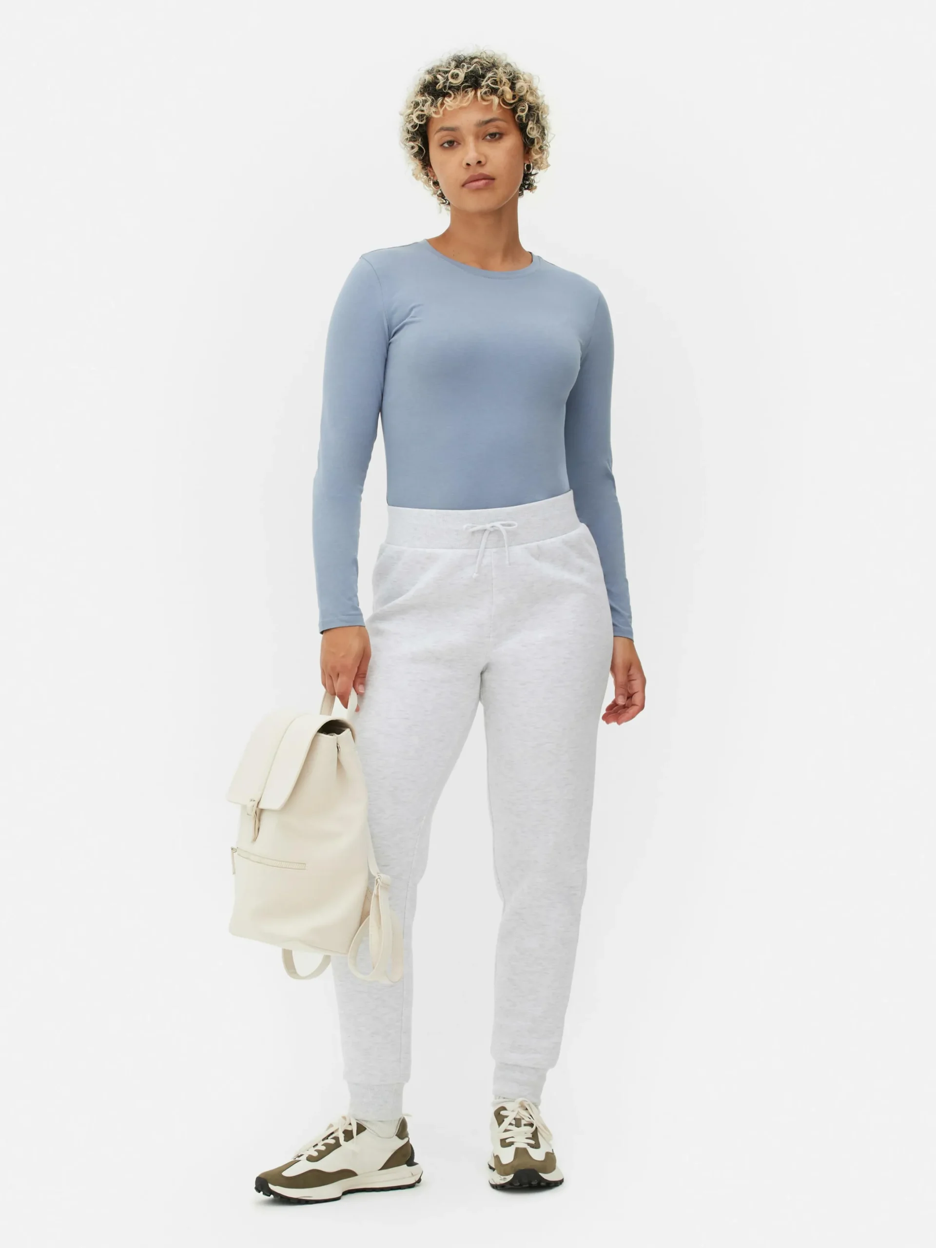 Jogginghosen|Primark Skinny-Jogginghose Mit Kordelzug Grau meliert