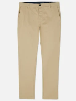 Hosen|Primark Slim Fit Stretch-Chinos Steinfarben