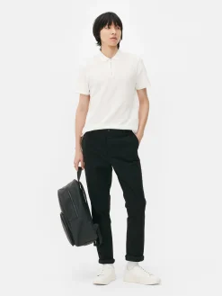 Hosen|Primark Slim Fit Stretch-Chinos Schwarz