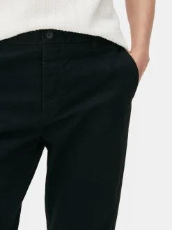 Hosen|Primark Slim Fit Stretch-Chinos Schwarz